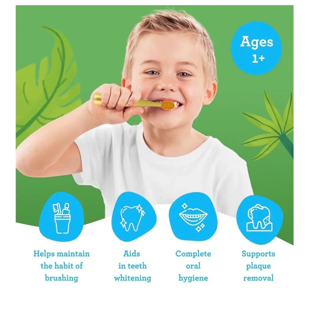 GuruNanda Kids Butter on Gums Giraffe Training Toothbrush